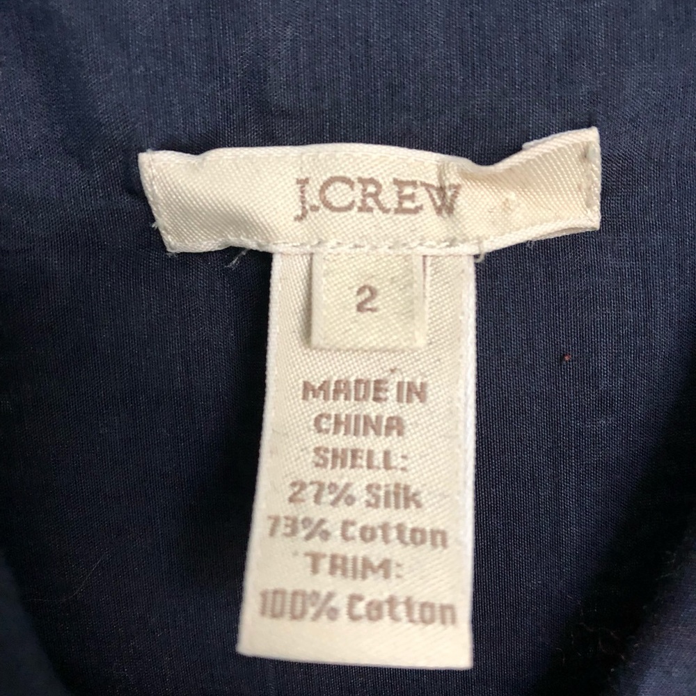 Jcrew navy blouse, size 2 - Picture 2 of 2